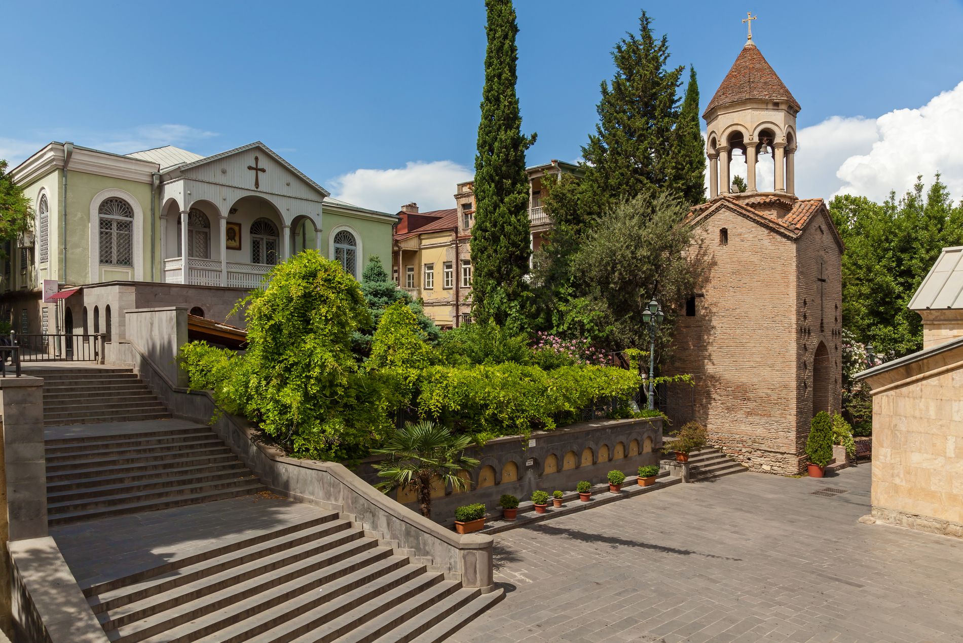 Zion Cathedral of the Dormition in Tbilisi — one of the oldest churches in the city, located near the riverbank in Old Town