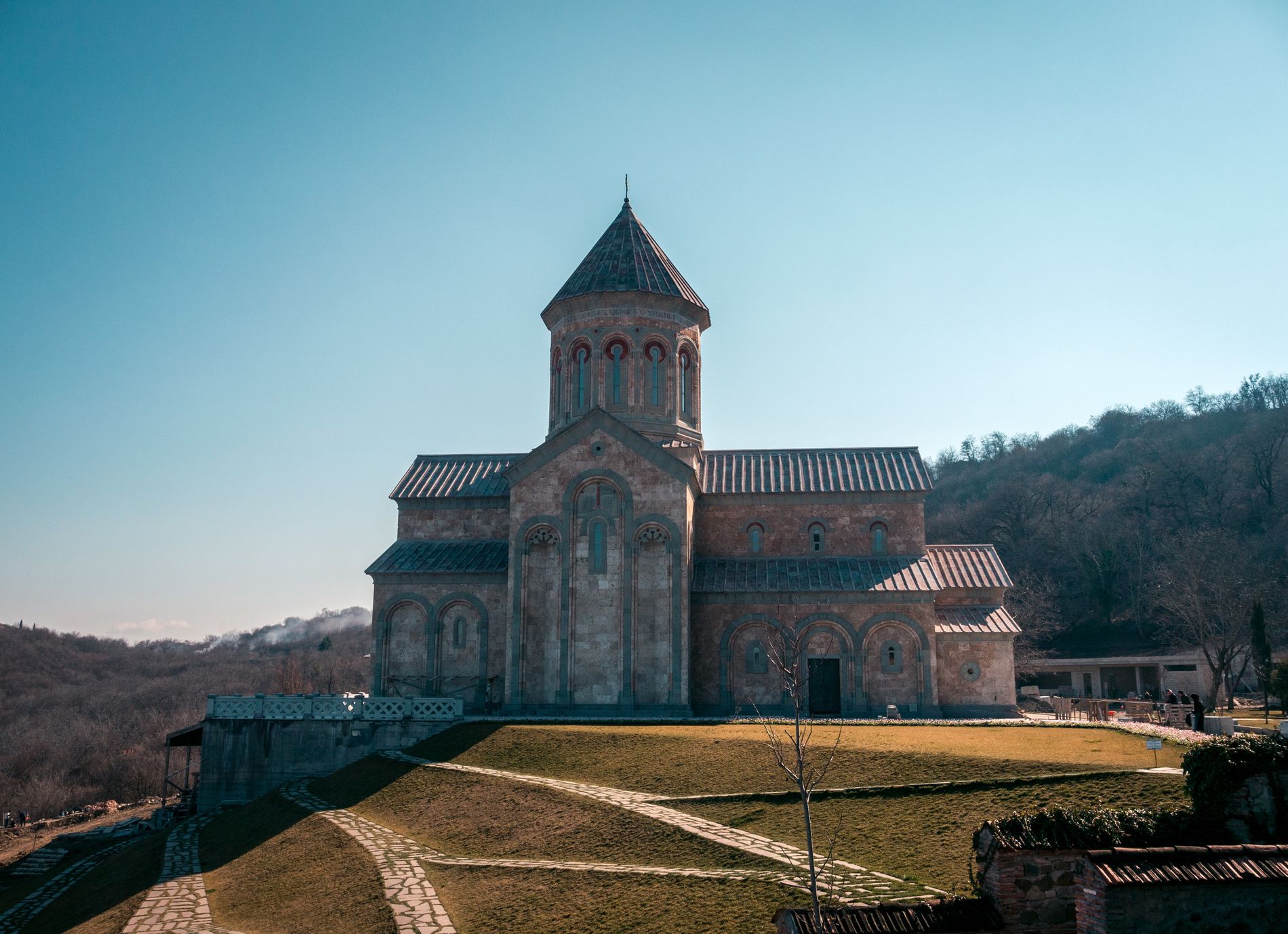Bodbe Monastery — tranquil hilltop convent near Sighnaghi, surrounded by cypress trees and overlooking the Alazani Valley